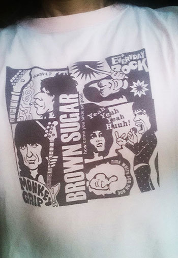 Rolling Stones T Shirt caricature