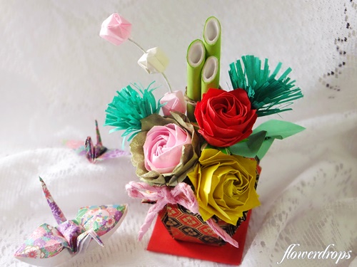 折り紙 佐藤ローズのお正月飾り Flowerdrops Handmade