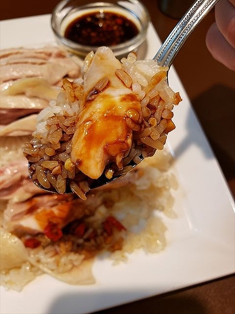 20190506_124934_R 全体的にあっさり系か、海南鶏飯は食べたことあるけどカオマンガイは初めてだった