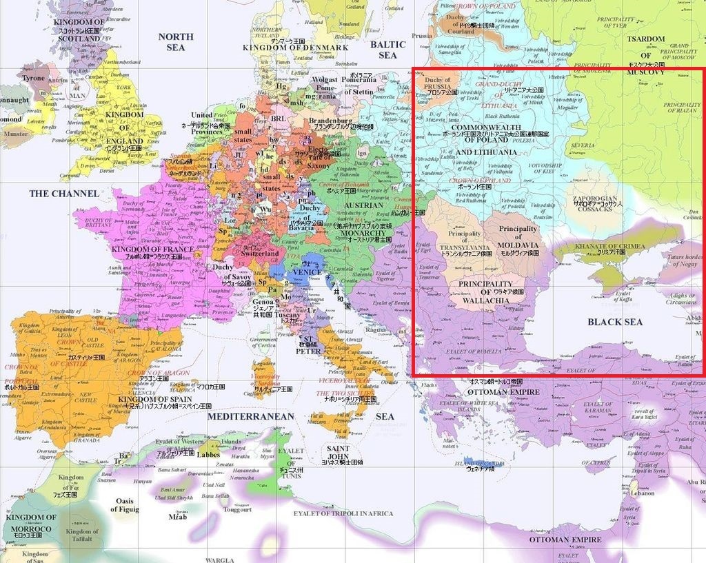 1600年のヨーロッパ