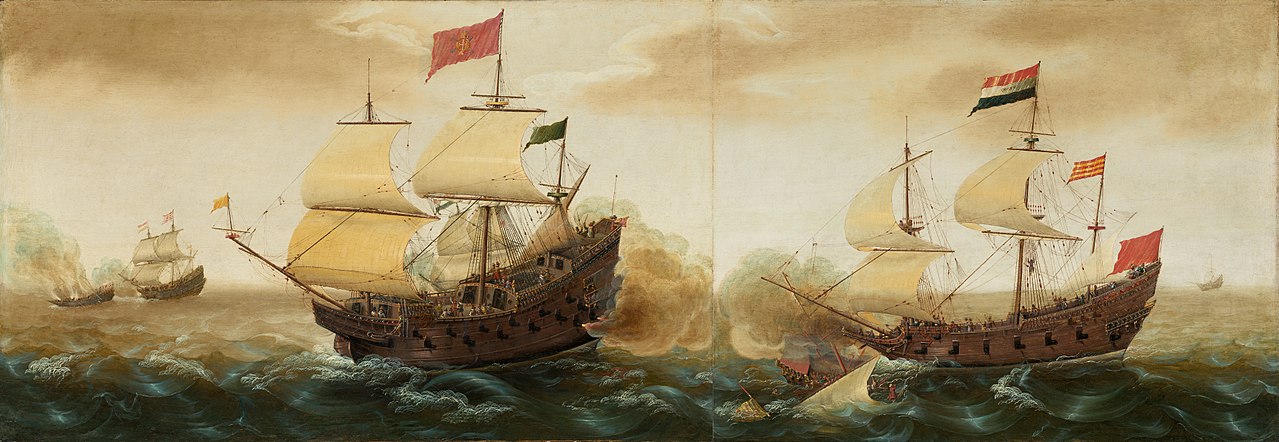 スペインのガレオンとオランダの軍艦（1618〜1620年）